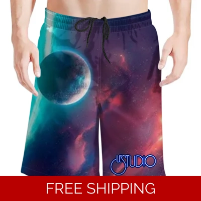 Le Studio Space Beach Shorts